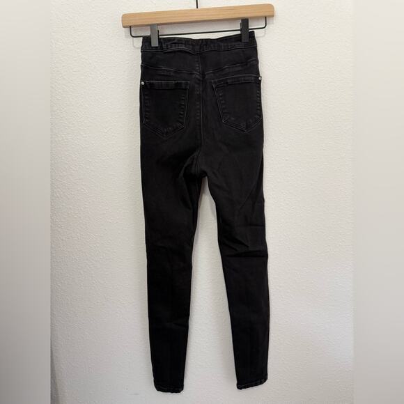 Missguided Black Ripped Skinny Jeans size 0 - Picture 4 of 4